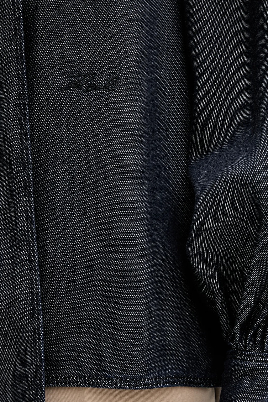 Džínová halenka Karl Lagerfeld FLUID DENIM (obrázek 5)