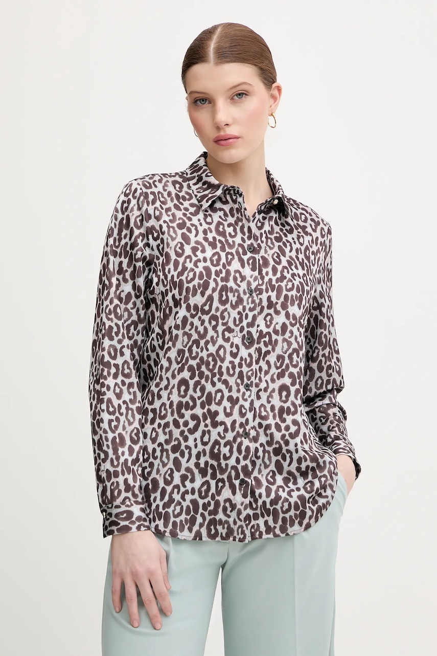 Joop! cămașă culoarea maro, cu guler clasic, regular, 30100849