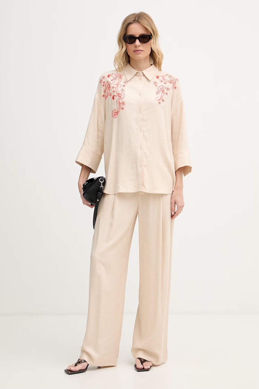 Mos Mosh košile dámská s příměsí lnu Audri