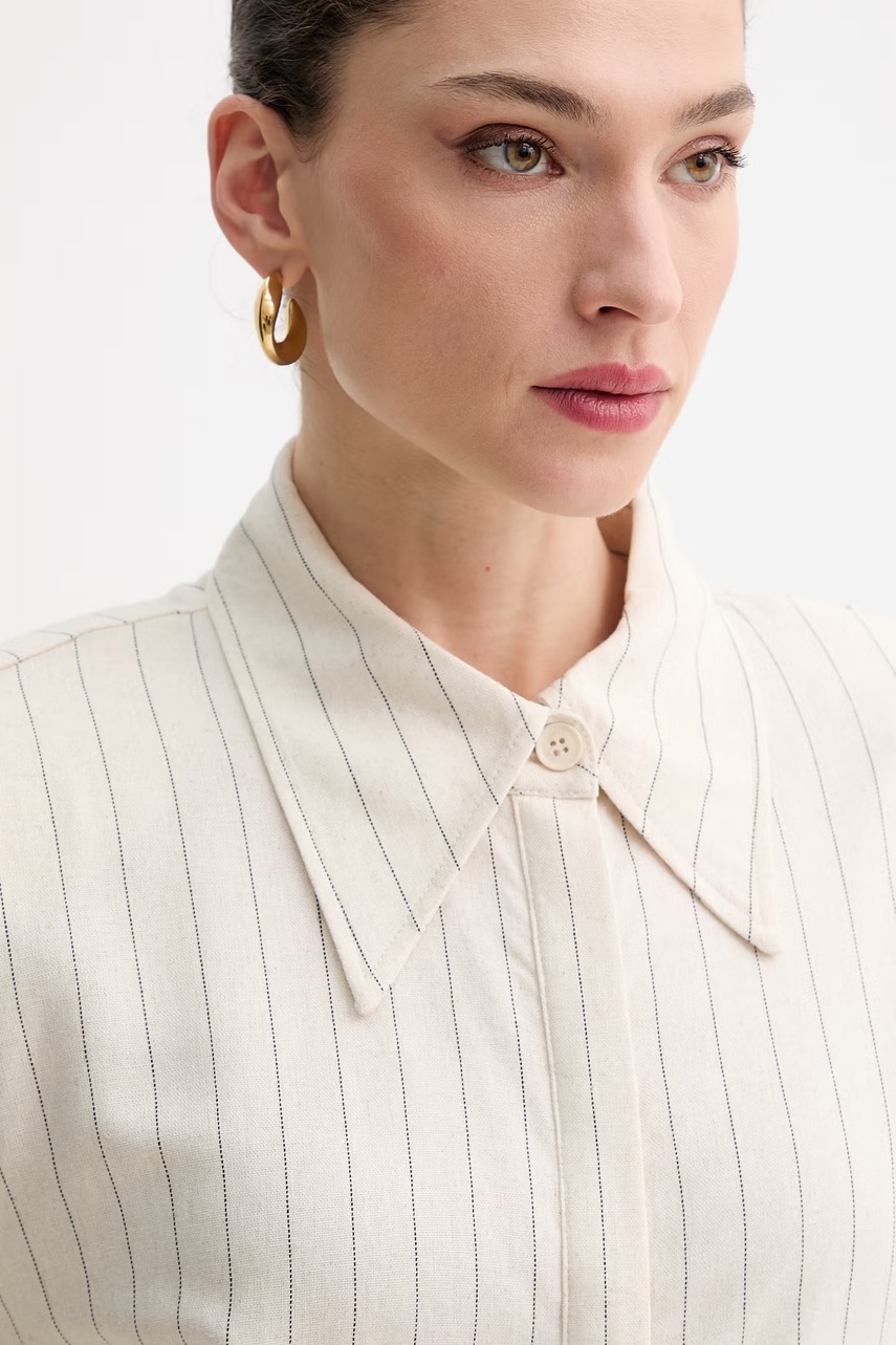 Gestuz košile dámská s příměsí lnu (obrázek 4)