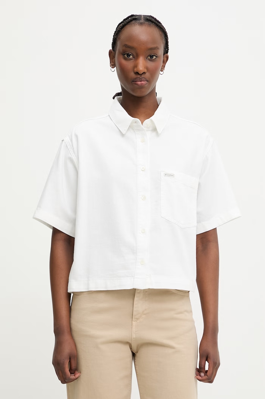 Guess Jeans cămașă pentru femei, cu bumbac