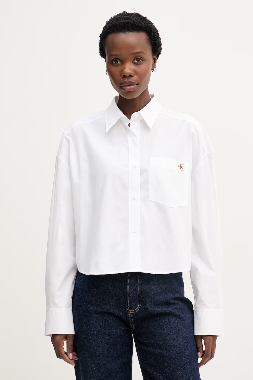 Calvin Klein Jeans πουκάμισο γυναικείο βαμβακερό