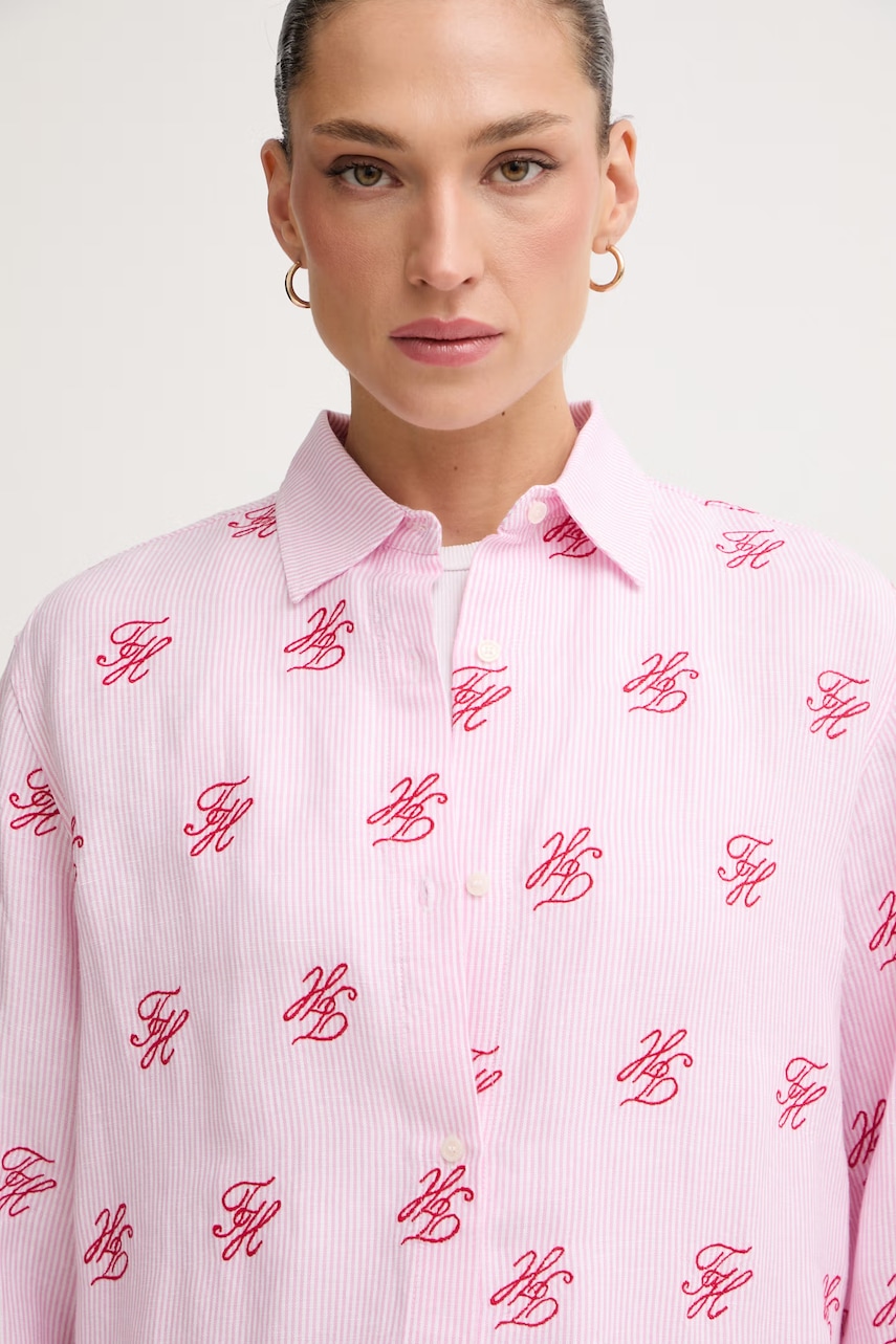 Tommy Hilfiger košeľa dámska s ľanom SUMMER