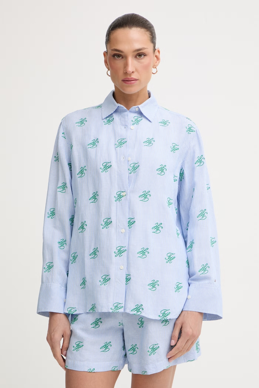 Tommy Hilfiger cămașă pentru femei, cu SUMMER