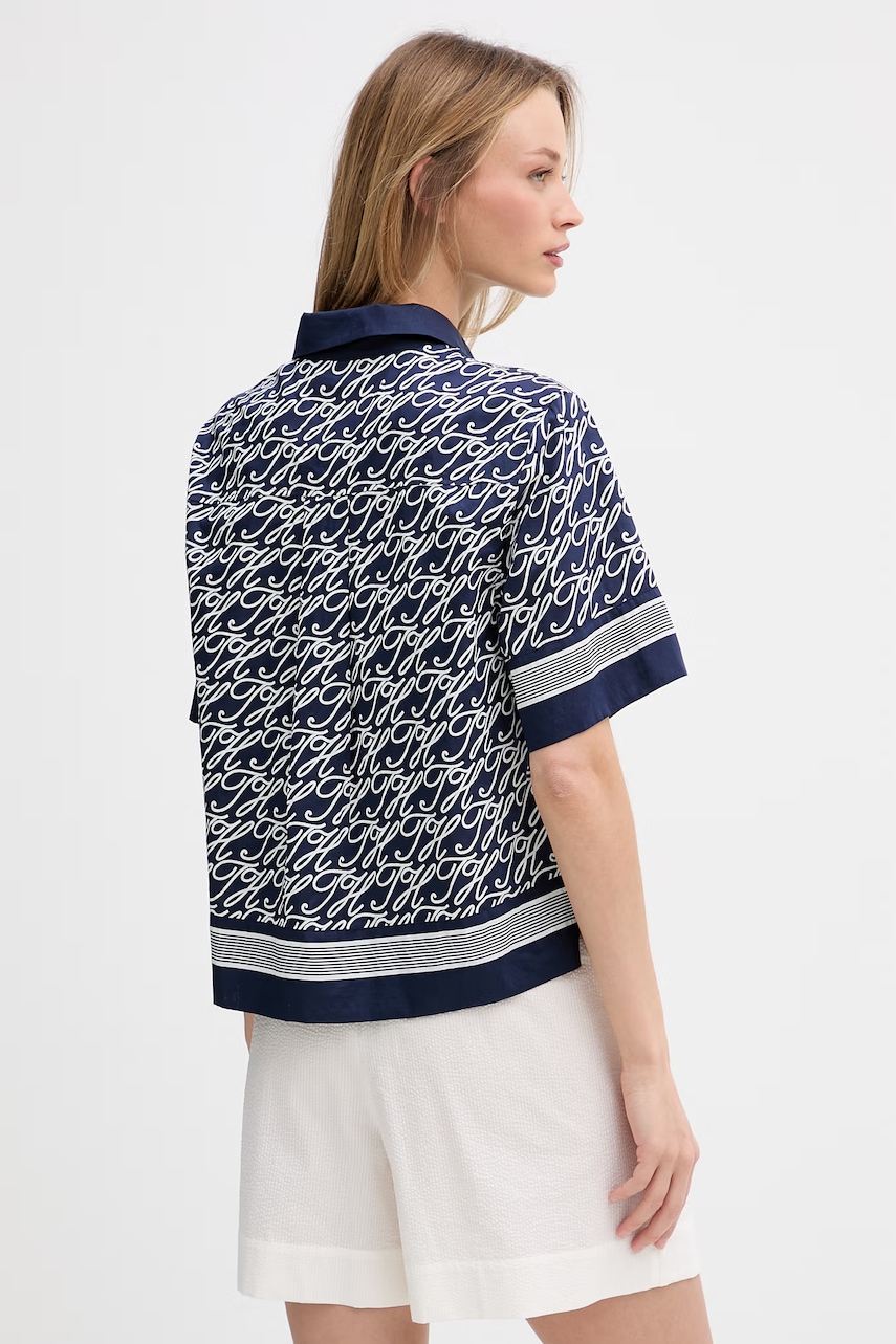 Tommy Hilfiger košeľa dámska s hodvábom SUMMER