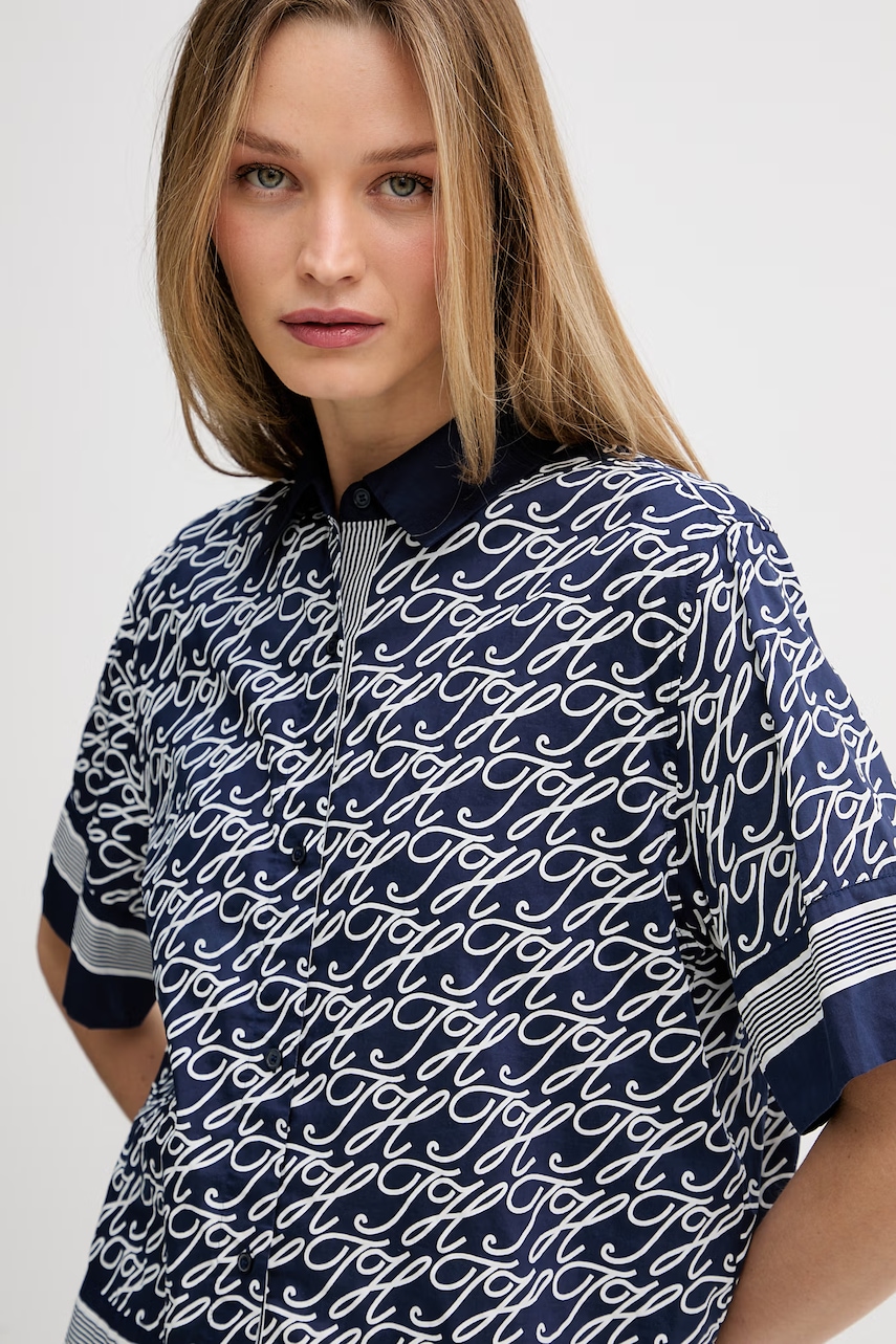 Tommy Hilfiger košeľa dámska s hodvábom SUMMER
