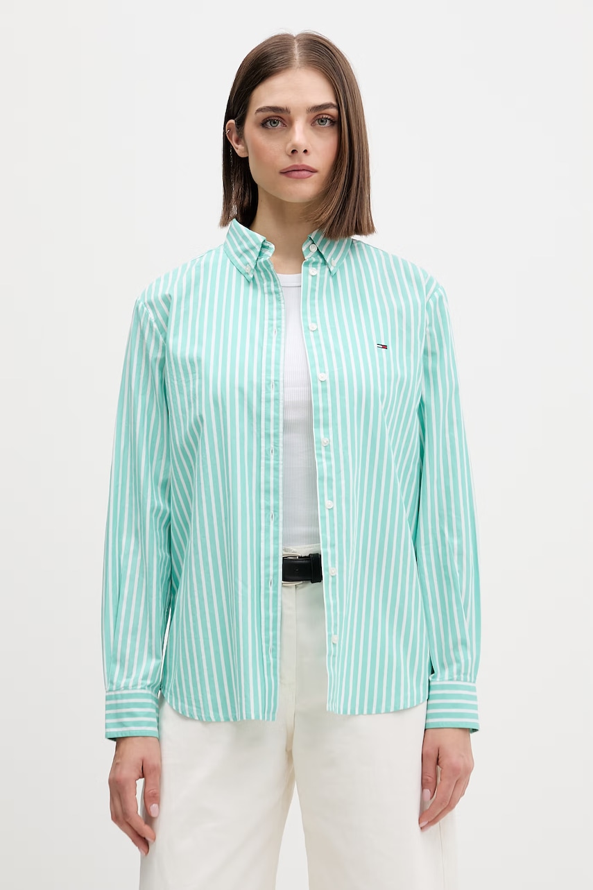 Tommy Jeans πουκάμισο γυναικείο βαμβακερό