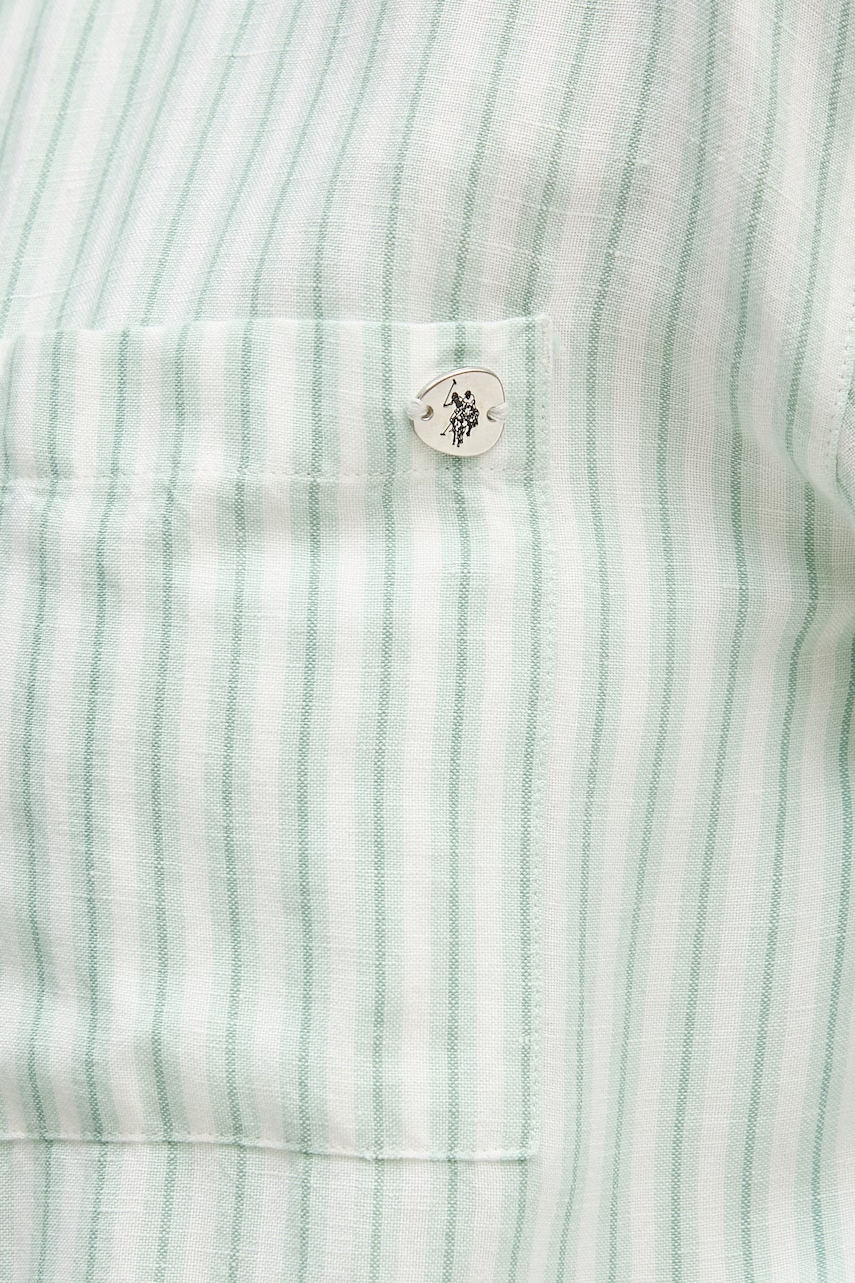 Košeľa s prímesou ľanu U.S. Polo Assn. LOOSE FIT