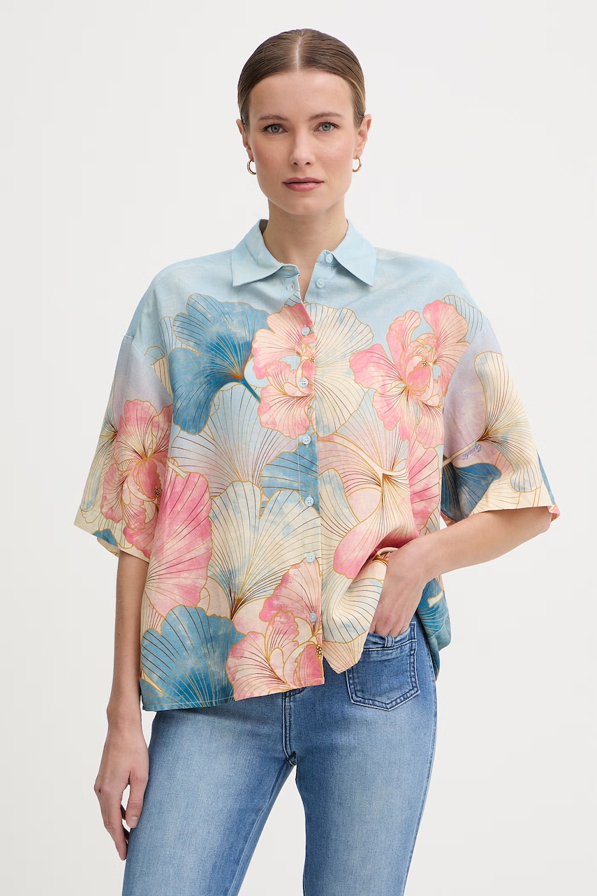 Gaudi cămașă pentru femei, cu adaos de in