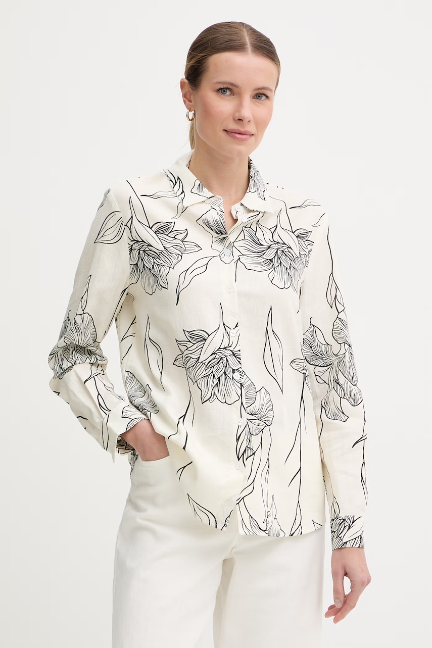 Gaudi cămașă pentru femei, cu amestec de in