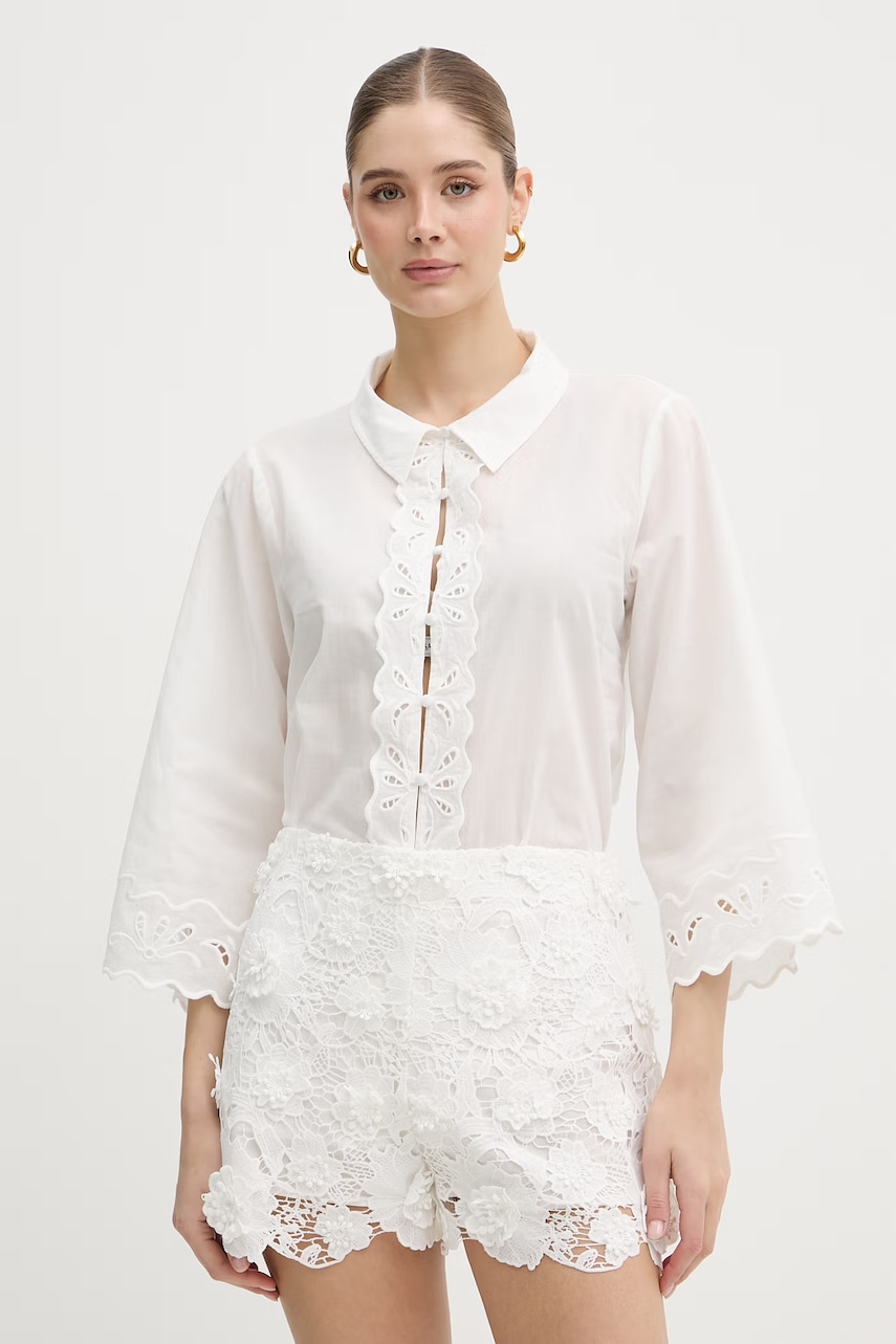 Bardot cămașă pentru femei, din bumbac