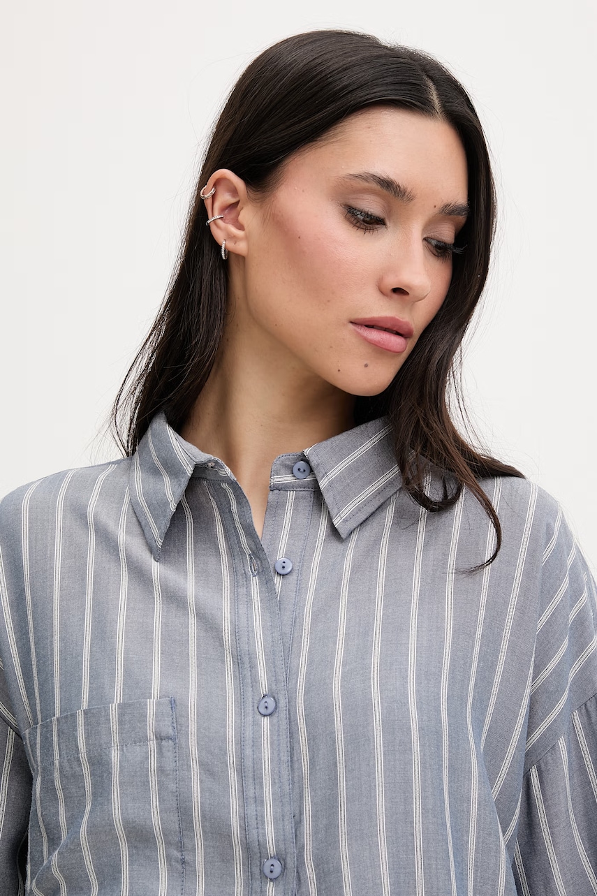 Rip Curl košeľa dámska z viskózy BEACH DAYS PINSTRIPE