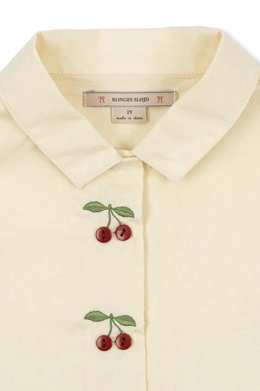 Detská bavlnená košeľa Konges Sløjd EVIA CHERRY SHIRT GOTS