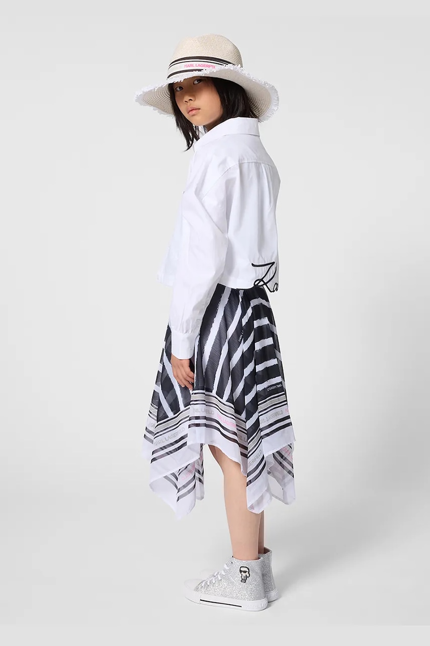 Karl Lagerfeld cămașă de bumbac pentru copii