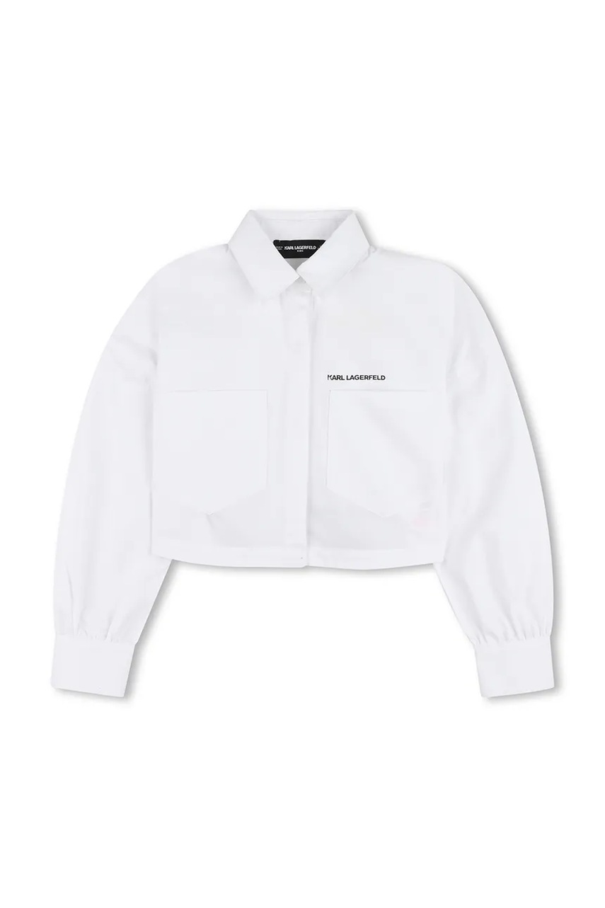 Детская хлопковая рубашка Karl Lagerfeld