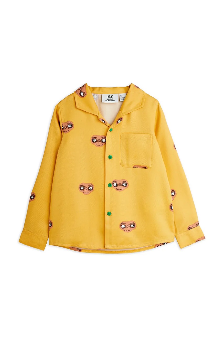 Детская рубашка Mini Rodini E.T. цвет жёлтый 25820153
