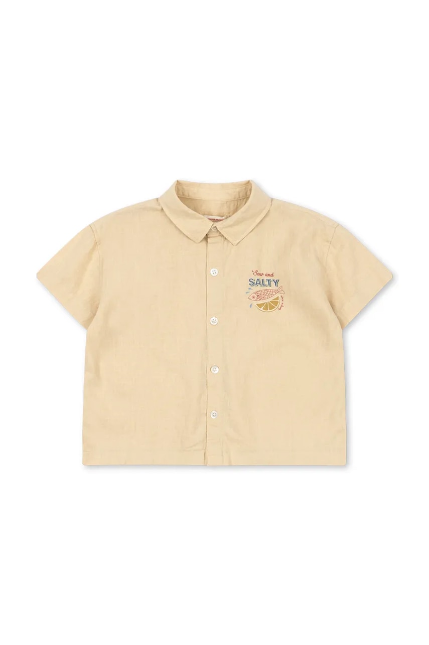 Detská ľanová košeľa Konges Sløjd FRANZEN SS LINEN SHIRT