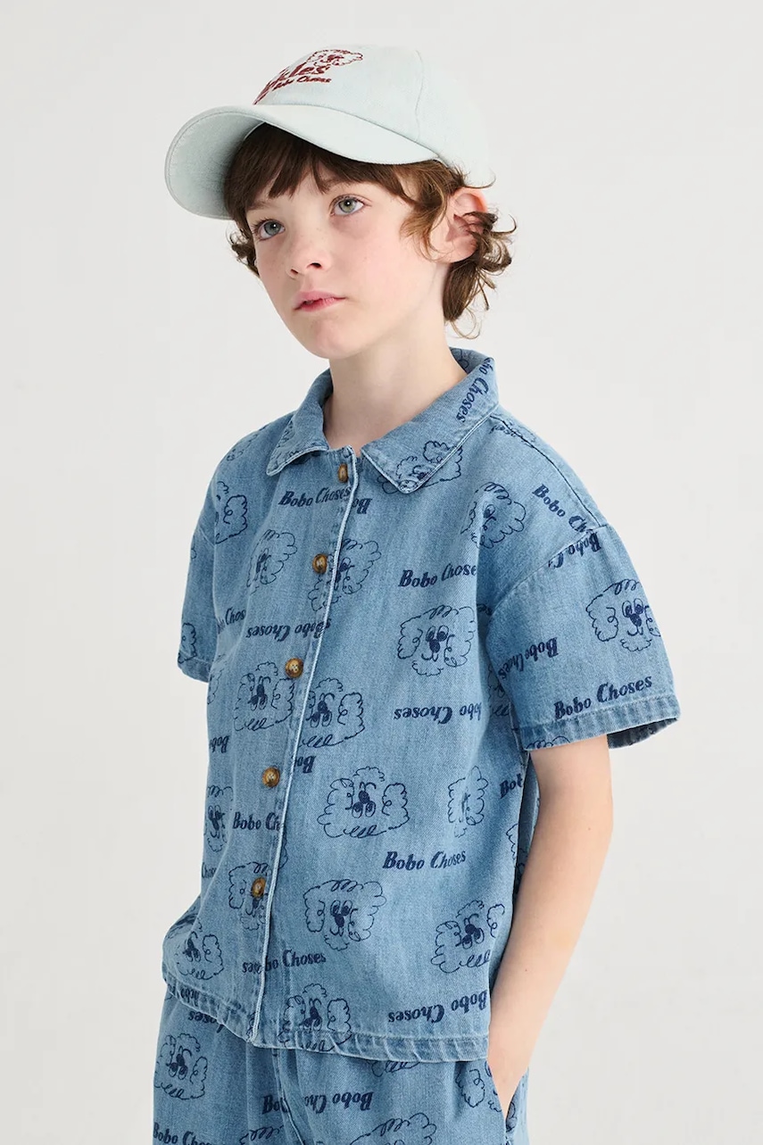 Bobo Choses cămașă din denim pentru copii Pickle The Dog
