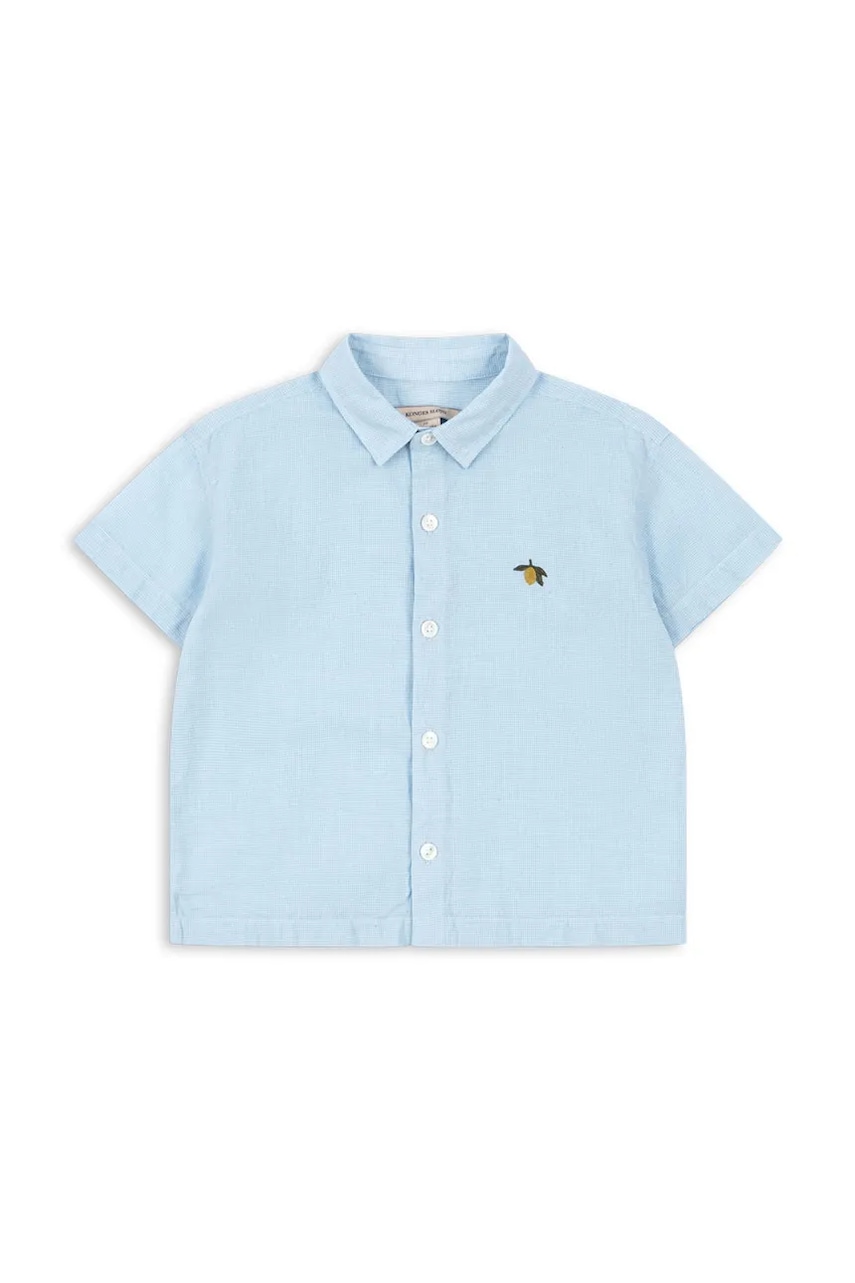 Konges Sløjd πουκάμισο παιδικό βαμβακερό FRAN SHIRT GOTS KS105388.PPY2 μπλε 86,98,104,110,116,92,122-128,134-140