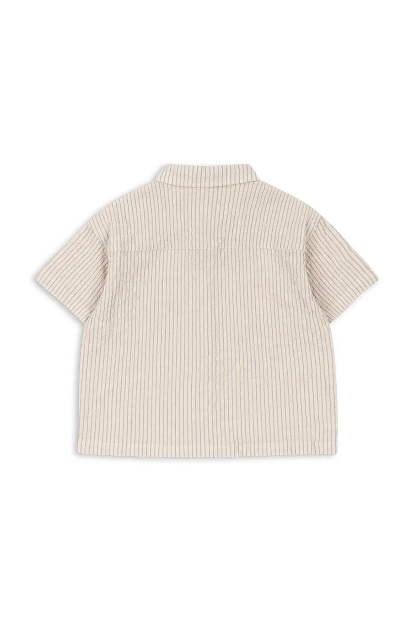 Konges Sløjd detská košeľa bavlnená s elastanom ELLIOT SS SHIRT GOTS