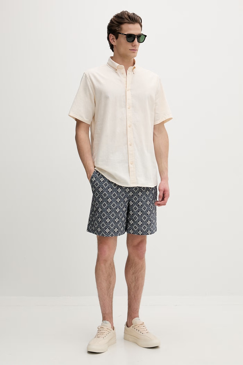 Les Deux košile pánská se lnem Konrad