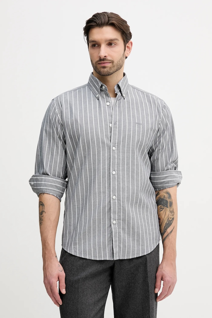 Ανδρικά Πουκάμισα Ριγέ (με Ρίγα) Boss Orange