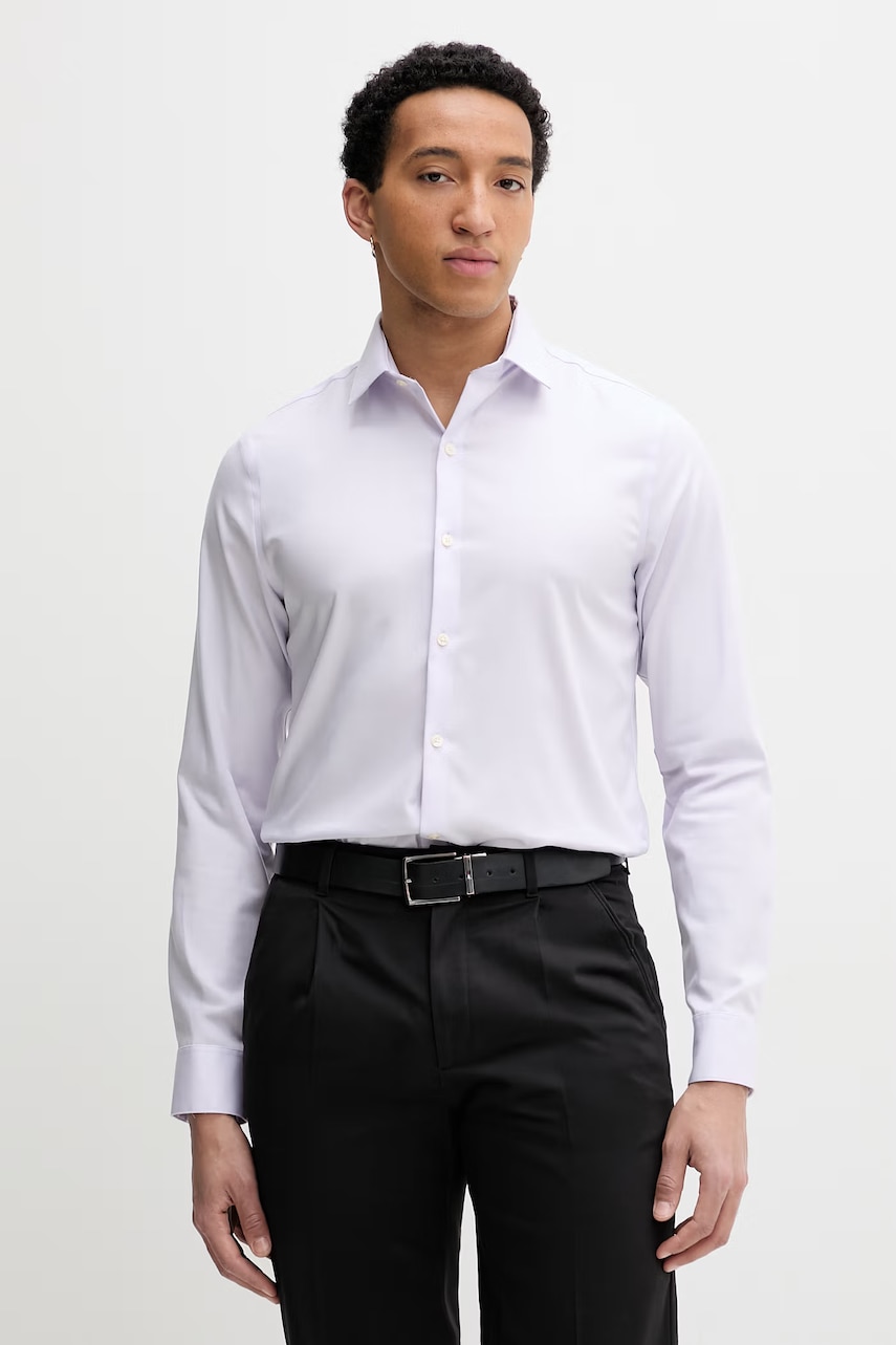 Calvin Klein cămașă bărbătească din bumbac cu elastan