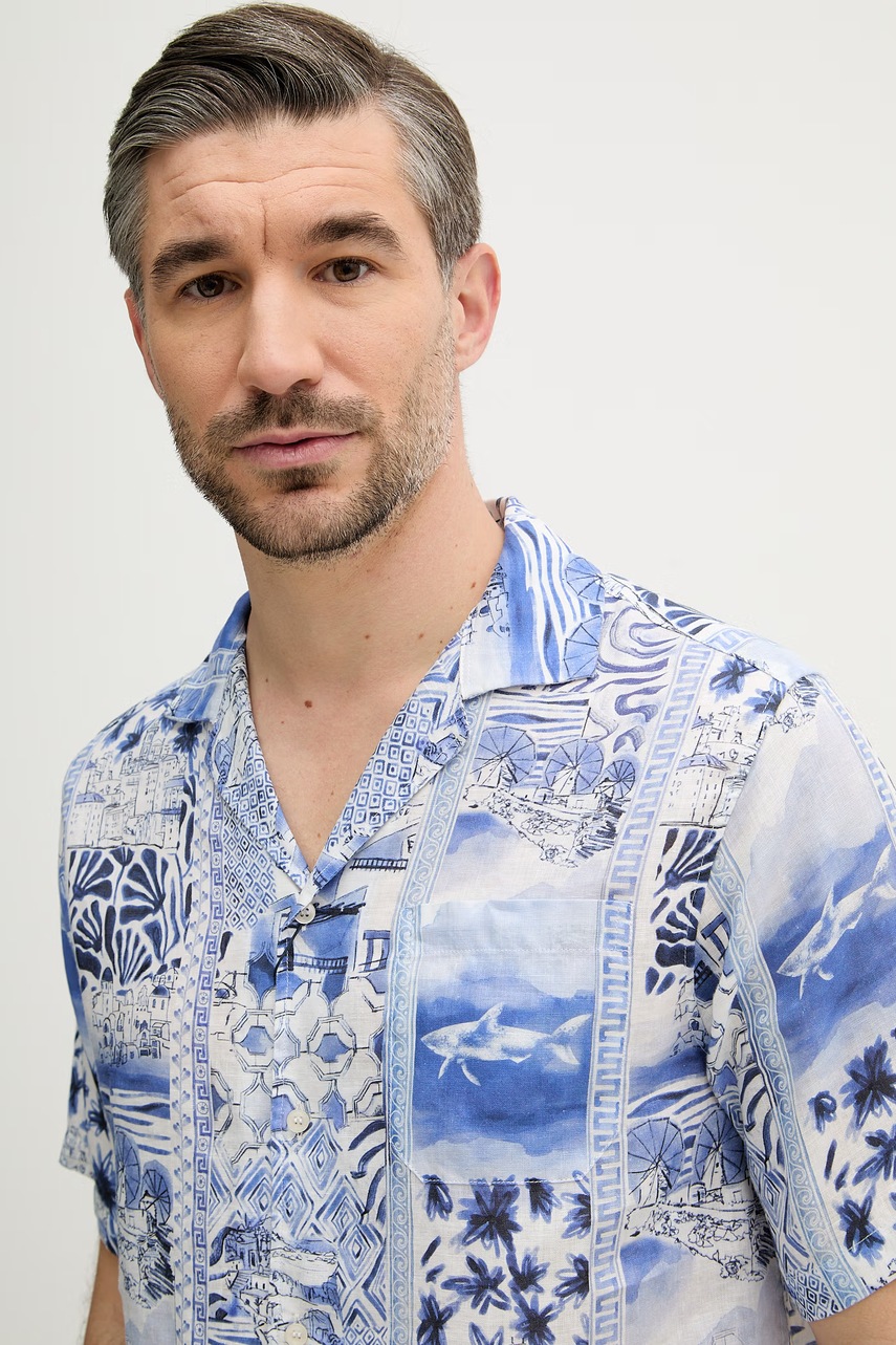 Lněná košile Paul&amp;Shark (obrázek 4)