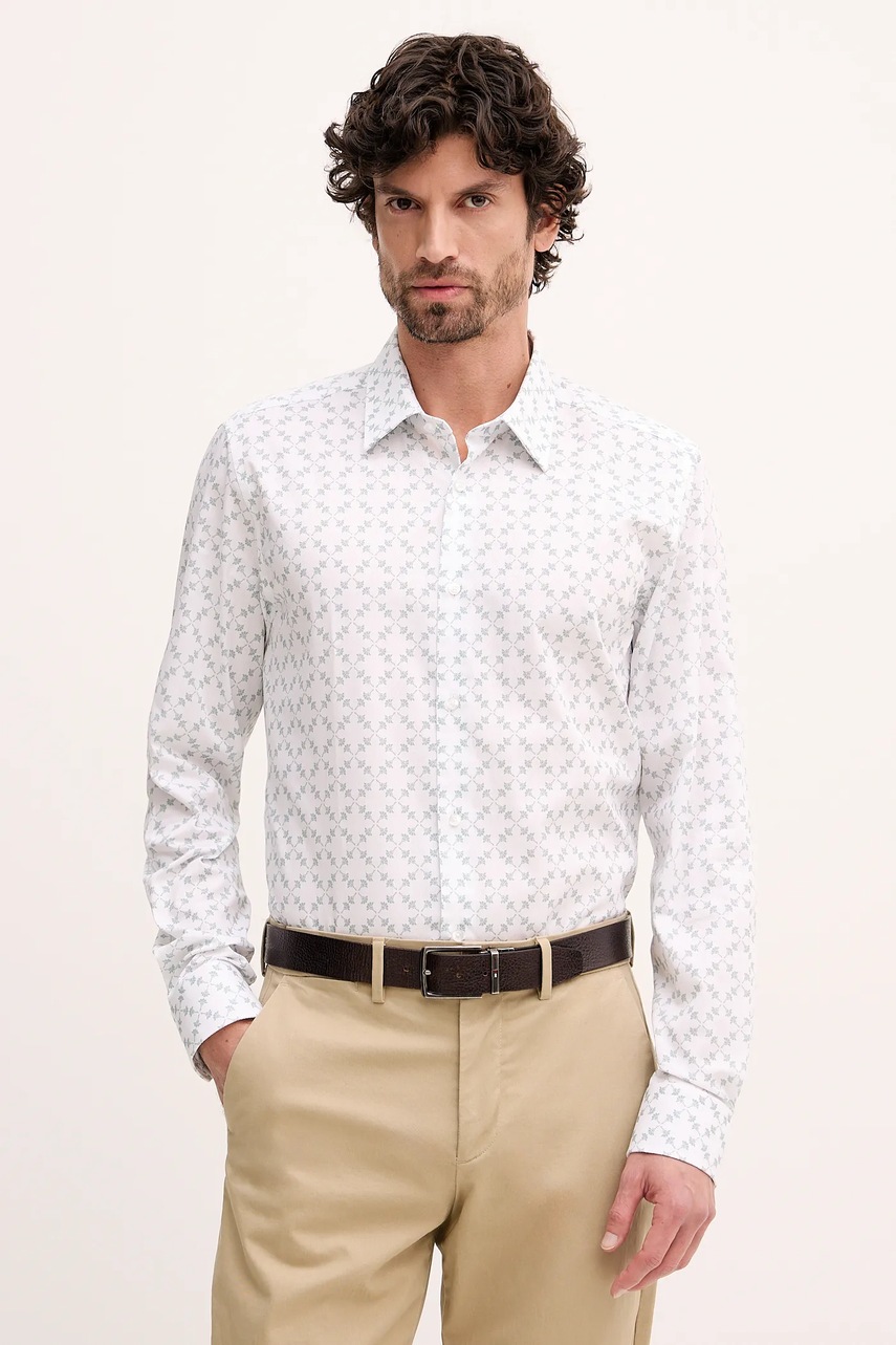 Joop! cămașă din bumbac culoarea alb, slim, 30101516