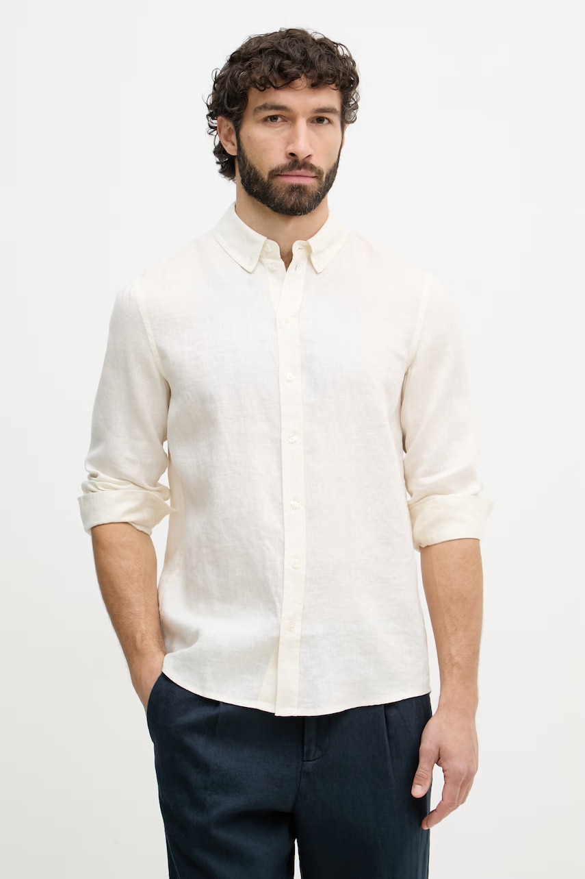 Mos Mosh cămașă pentru bărbați, din in Theo