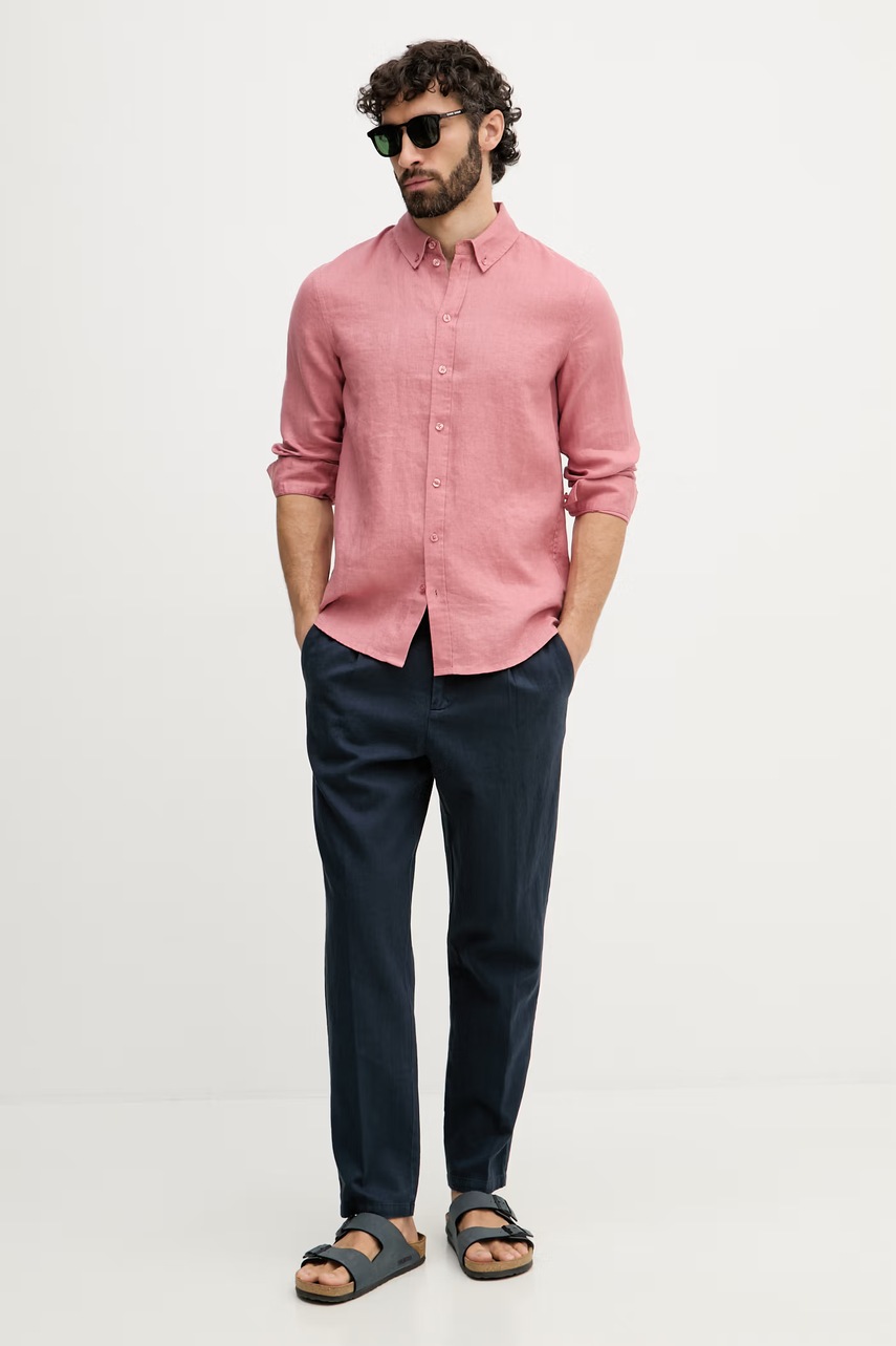 Mos Mosh košile pánská lněná Theo