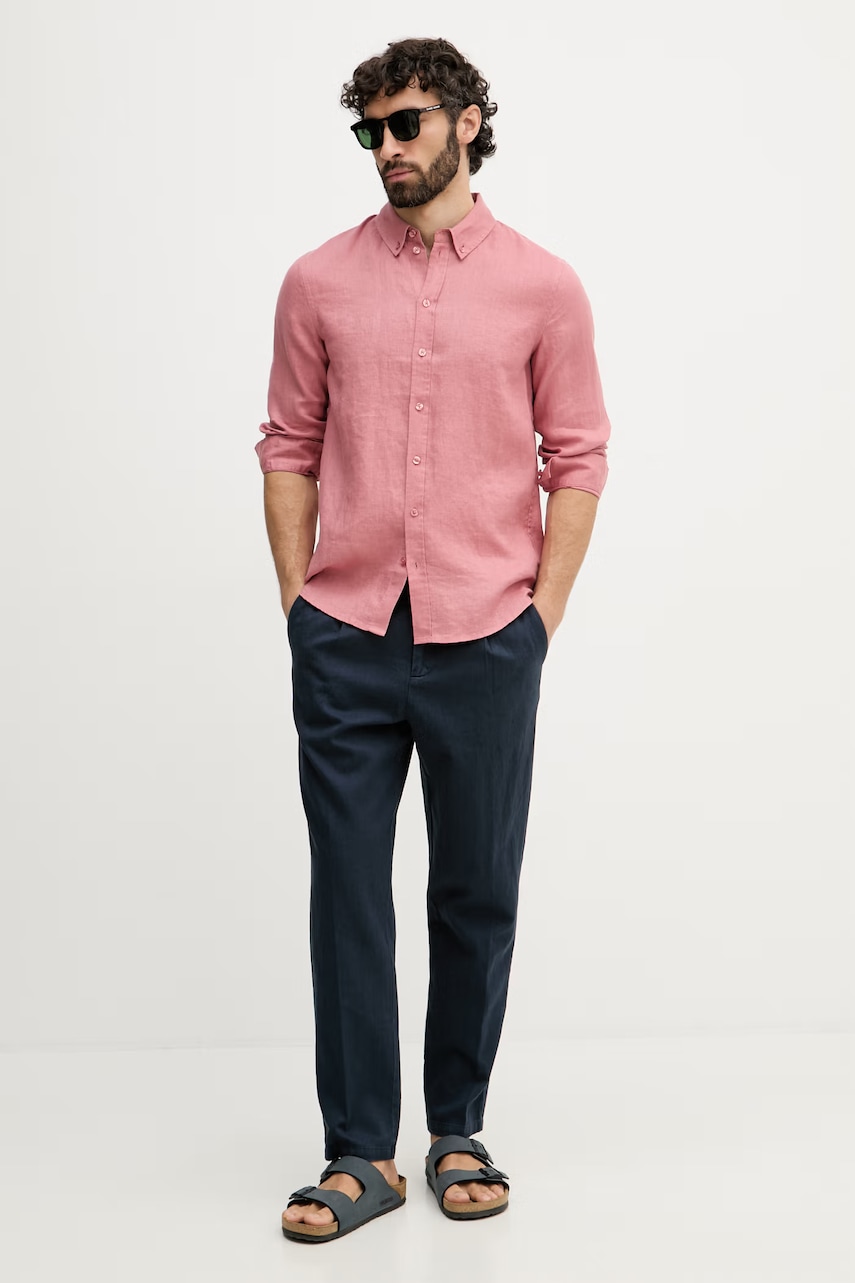 Mos Mosh košile pánská lněná Theo