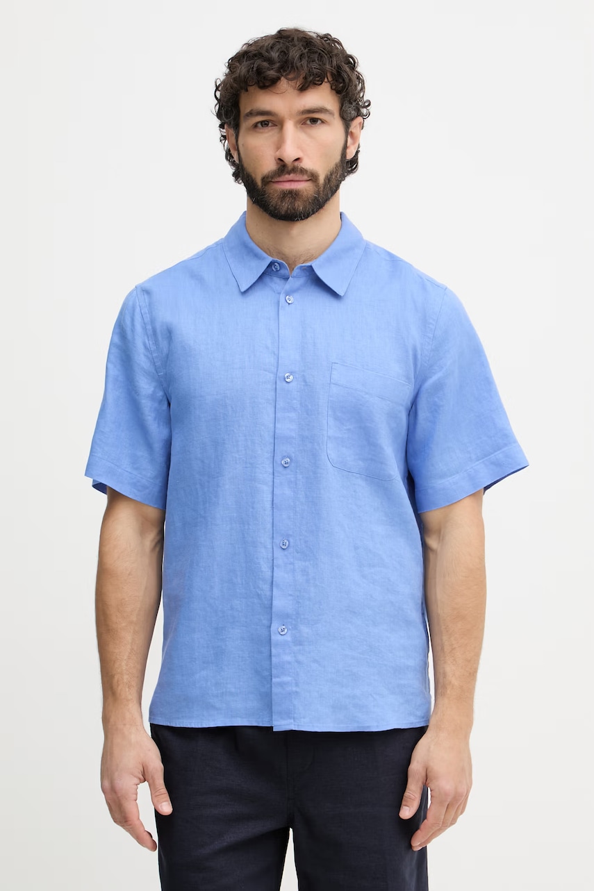 Mos Mosh cămașă pentru bărbați, din in Theo