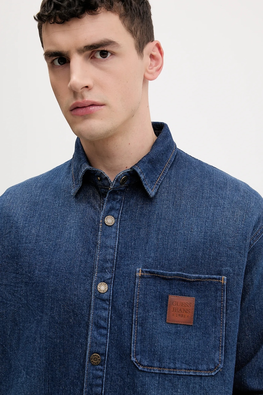 Rifľová košeľa Guess Jeans
