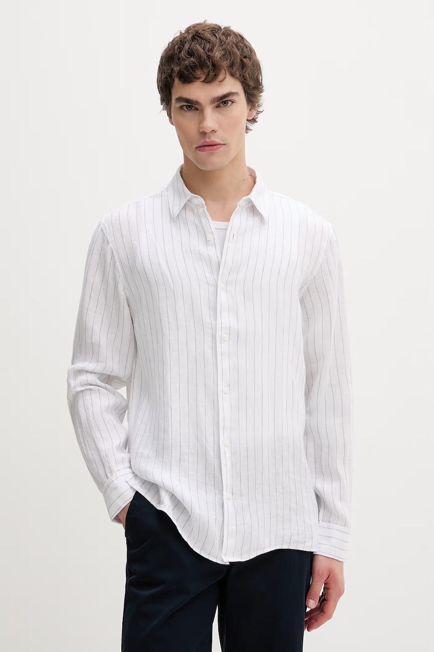 Calvin Klein cămașă pentru bărbați, din in
