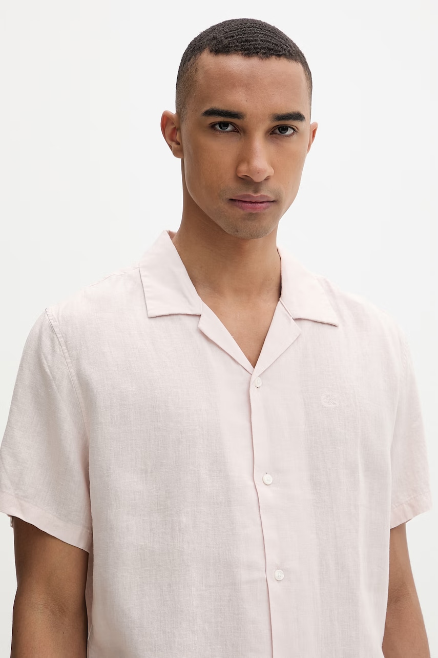 Calvin Klein košeľa pánska s ľanom