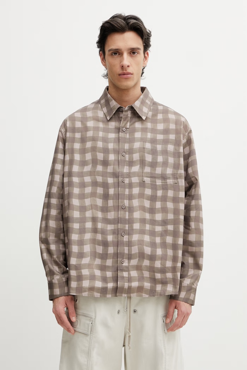 Axel Arigato Distort Gingham Shirt koszula bawełniana męska