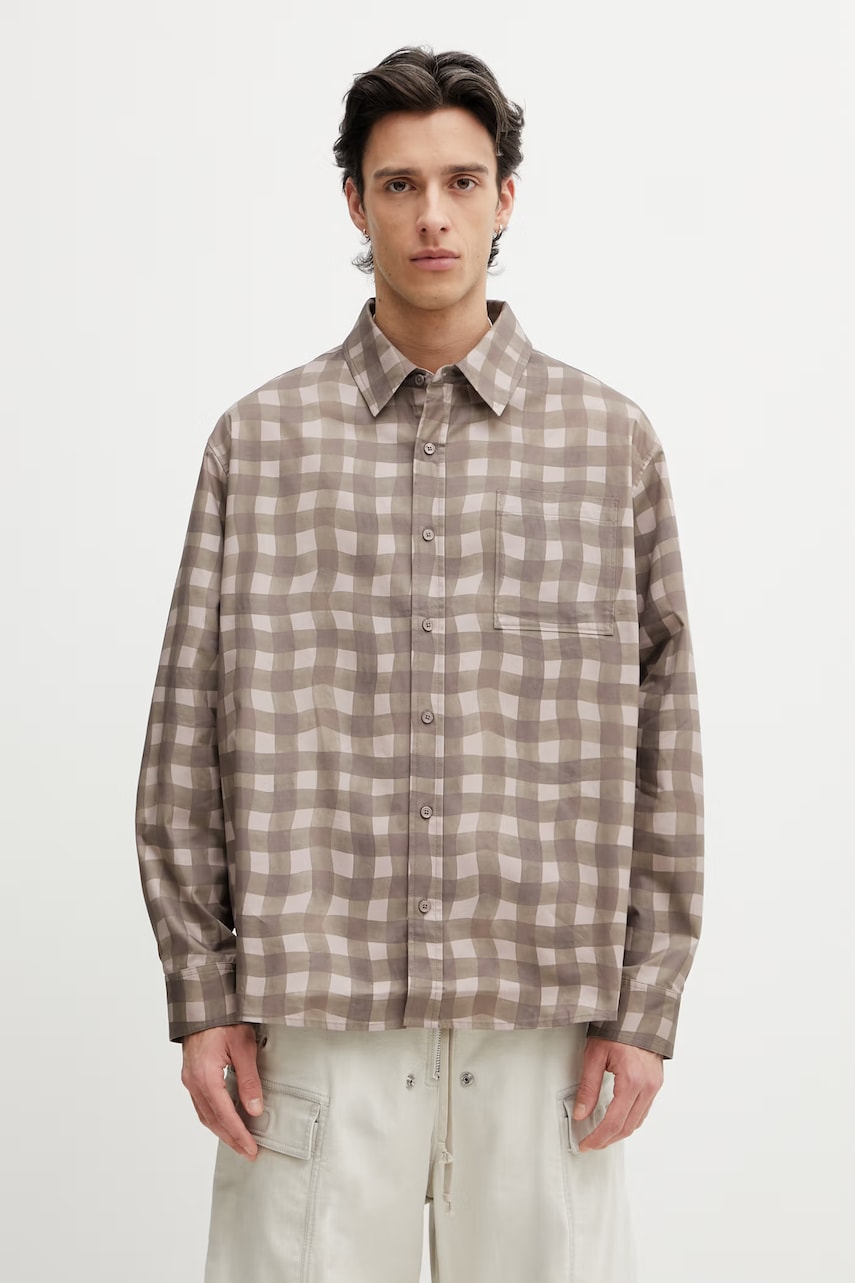 Axel Arigato Distort Gingham Shirt koszula bawełniana męska