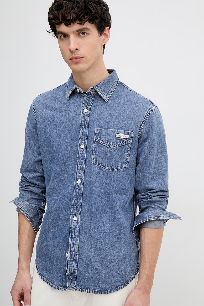 Calvin Klein Jeans košeľa pánska rifľová