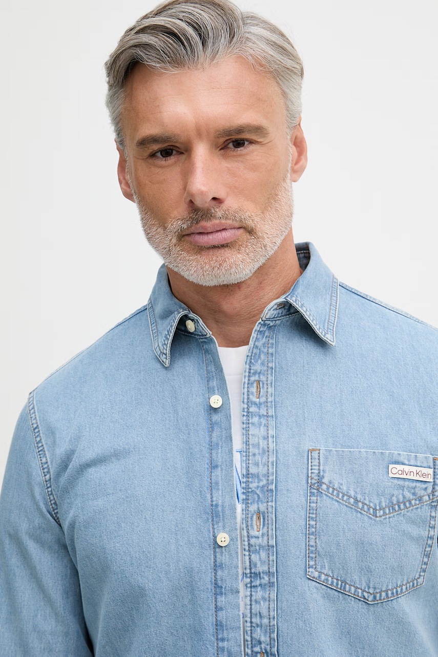 Calvin Klein Jeans košeľa pánska rifľová