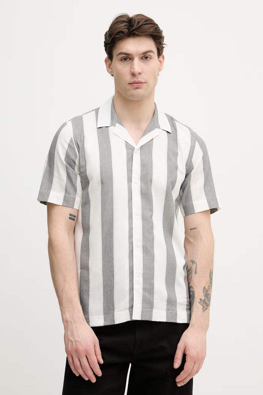 Lindbergh camasa pentru barbati, cu amestec de in