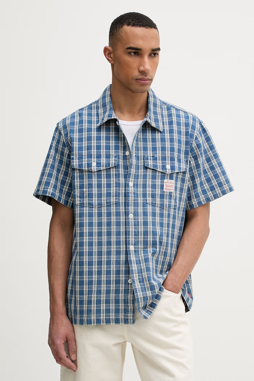Levi's πουκάμισο ανδρικό βαμβακερό SS WORKER - WW x WORKWEAR