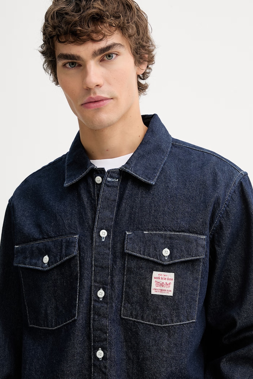 Bavlnená rifľová košeľa Levi's LS WORKER - WW x WORKWEAR
