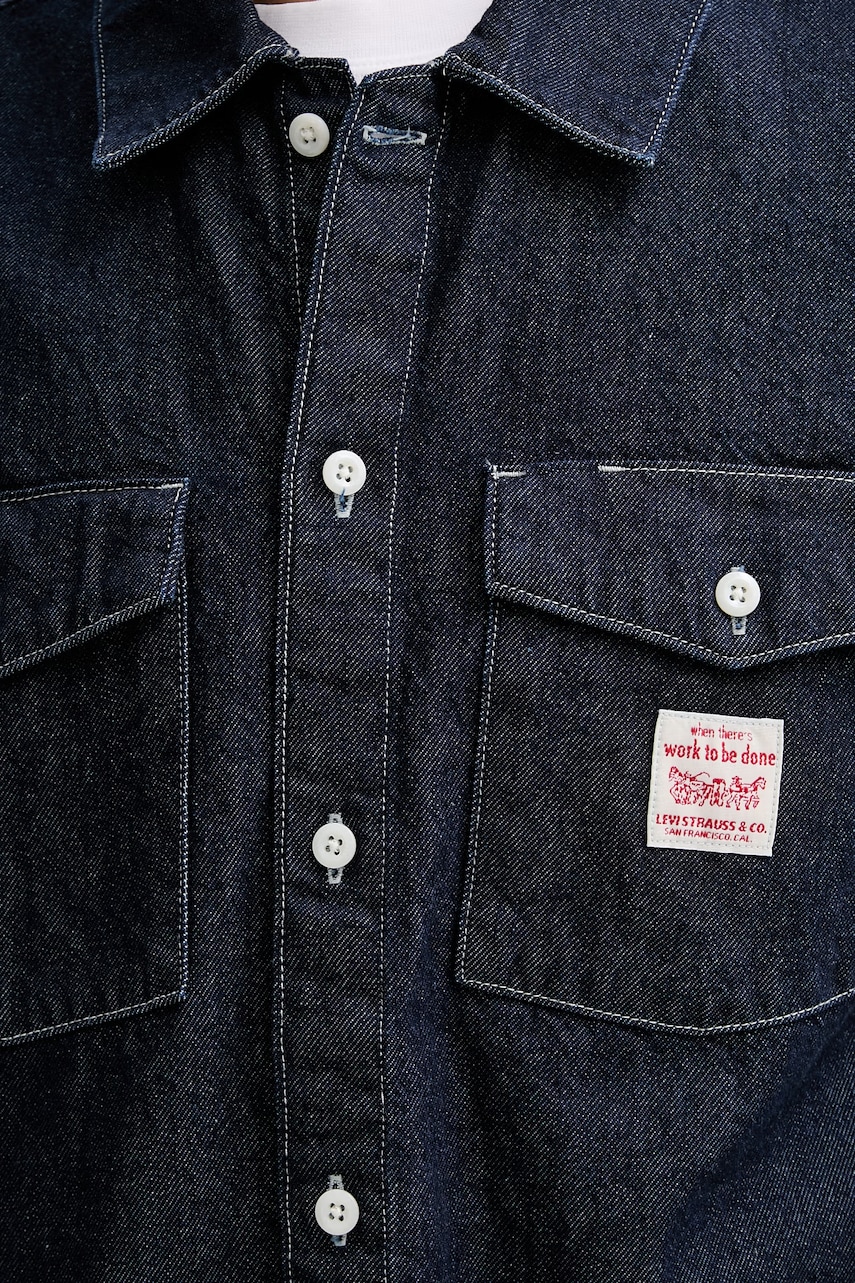 Bavlnená rifľová košeľa Levi's LS WORKER - WW x WORKWEAR