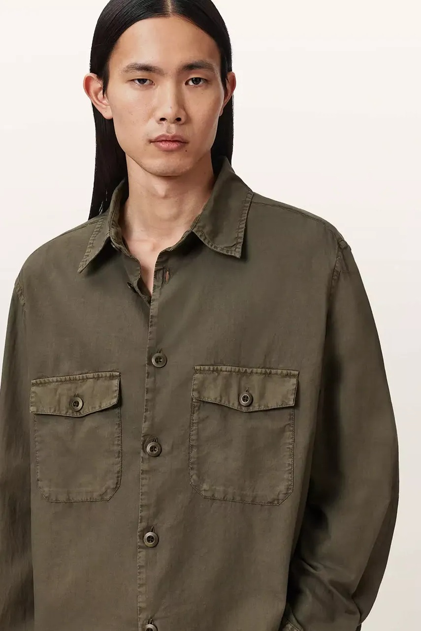 Bavlněná košile AllSaints STRAND (obrázek 4)