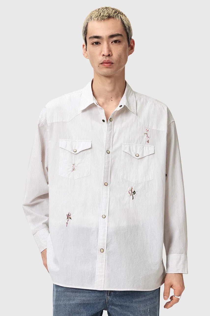 Bavlněná košile AllSaints PORTMAN (obrázek 4)