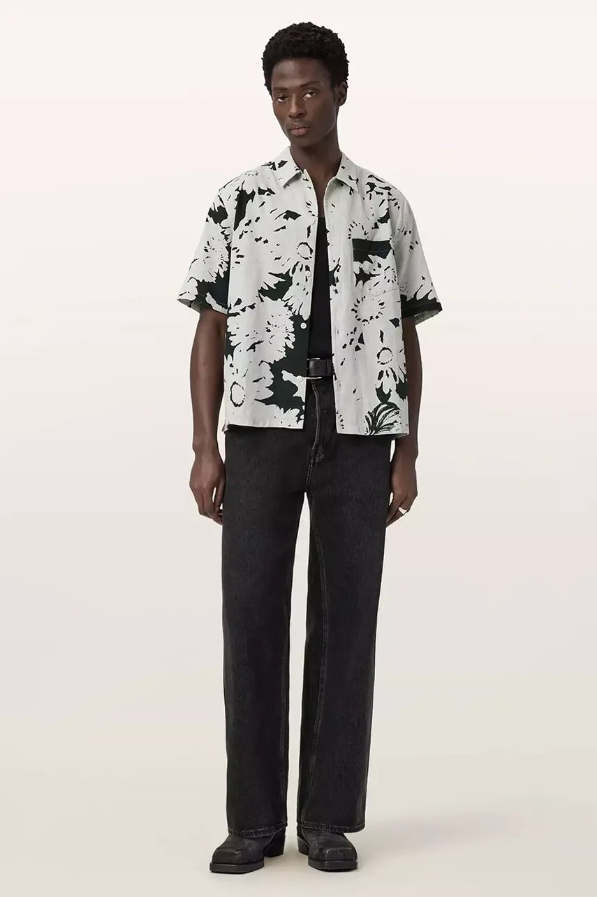 Košile s příměsí lnu AllSaints GIRONA (obrázek 4)