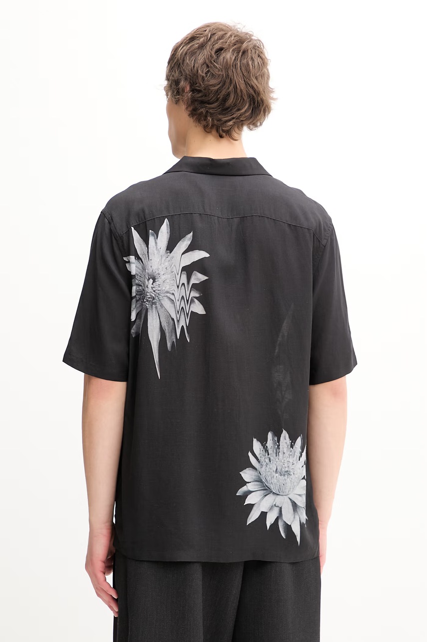 Košile s příměsí lnu AllSaints FLORAZE (obrázek 3)