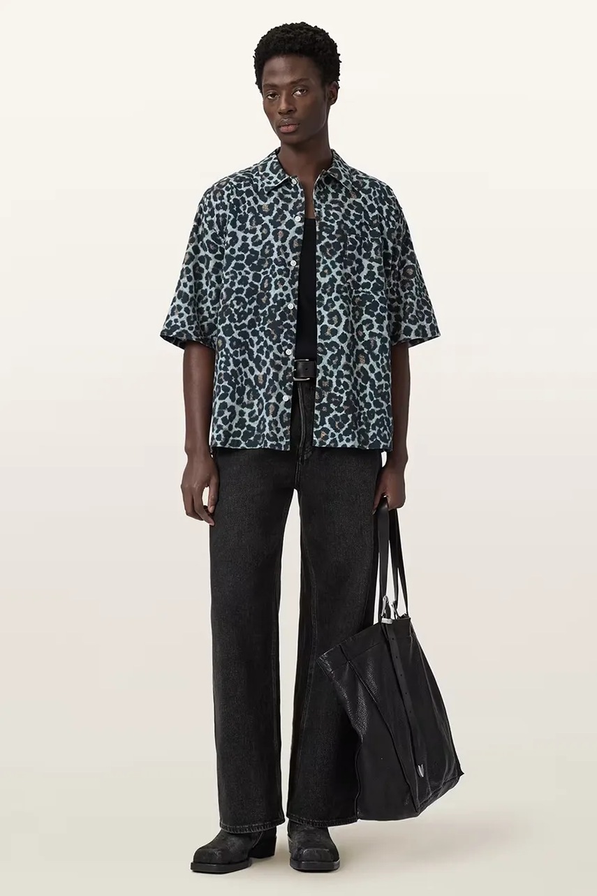 Košile s příměsí lnu AllSaints SILESIA (obrázek 3)