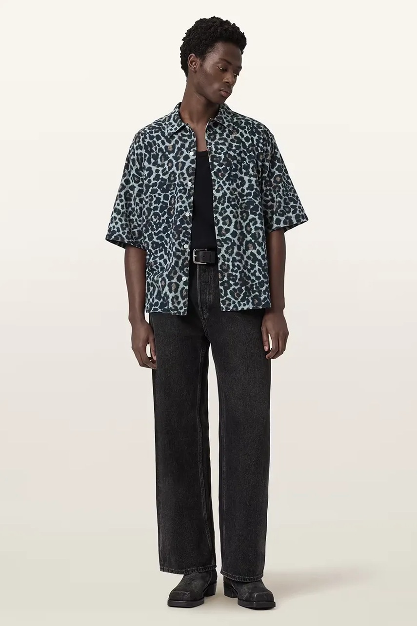 Košile s příměsí lnu AllSaints SILESIA (obrázek 4)